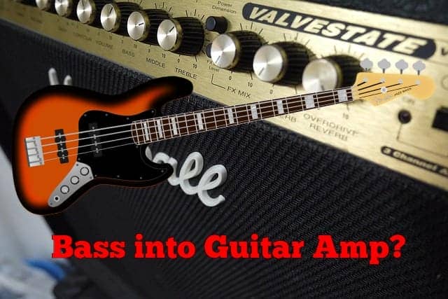 Playing bass through 2024 guitar amp